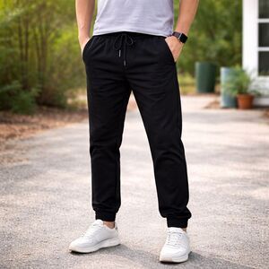 Urban Pipeline Jogger Chino Pants Men's XL Elastic Waist Drawstring Casual Black